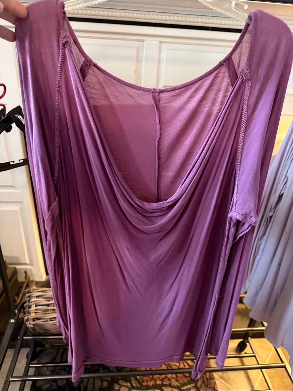 Draped Neck Purple Top 0084